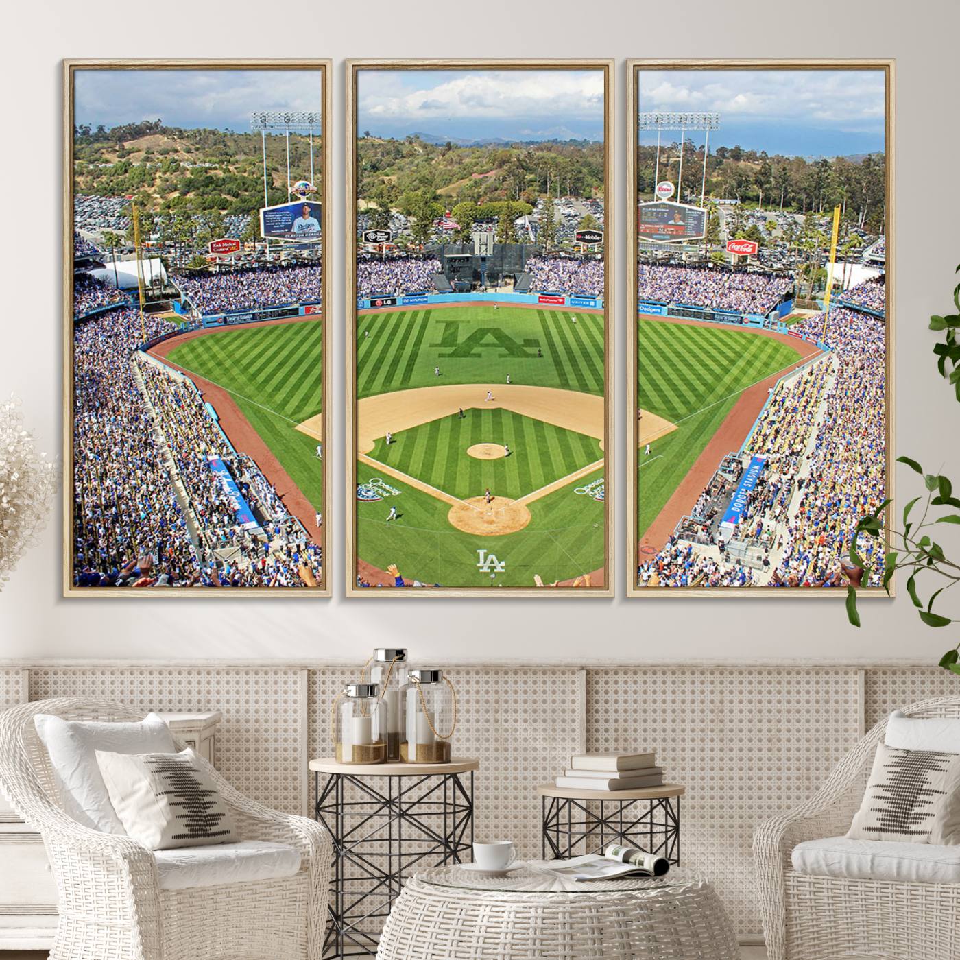 34760-MGV-CV-36X24-Citi Field Wall Art Print | 3-Panel New York Mets Baseball Stadium Canvas Print | Framed Sports Decor for Living Room, Man Cave, or Office
