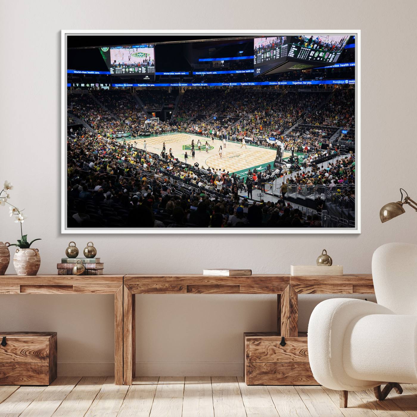 19115-MGV-FC-36X24_White-Climate Pledge Arena | Washington Seattle Kraken Hockey Stadium Wall Art | Canvas Print | Ready to Hang