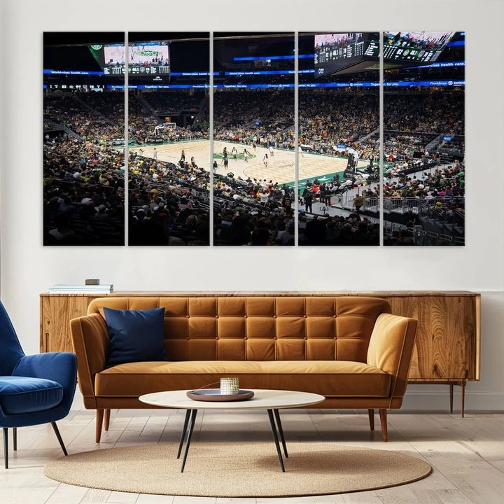 The "Climate Pledge Arena | Washington Seattle Kraken Hockey Stadium Wall Art" canvas print, ready to hang, adds a touch of excitement to the room.