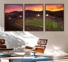 58708-MGV-FC-60X30-3P_Walnut-Colorado Buffaloes Football Team Print - Boulder Folsom Field Stadium Wall Art Canvas Print