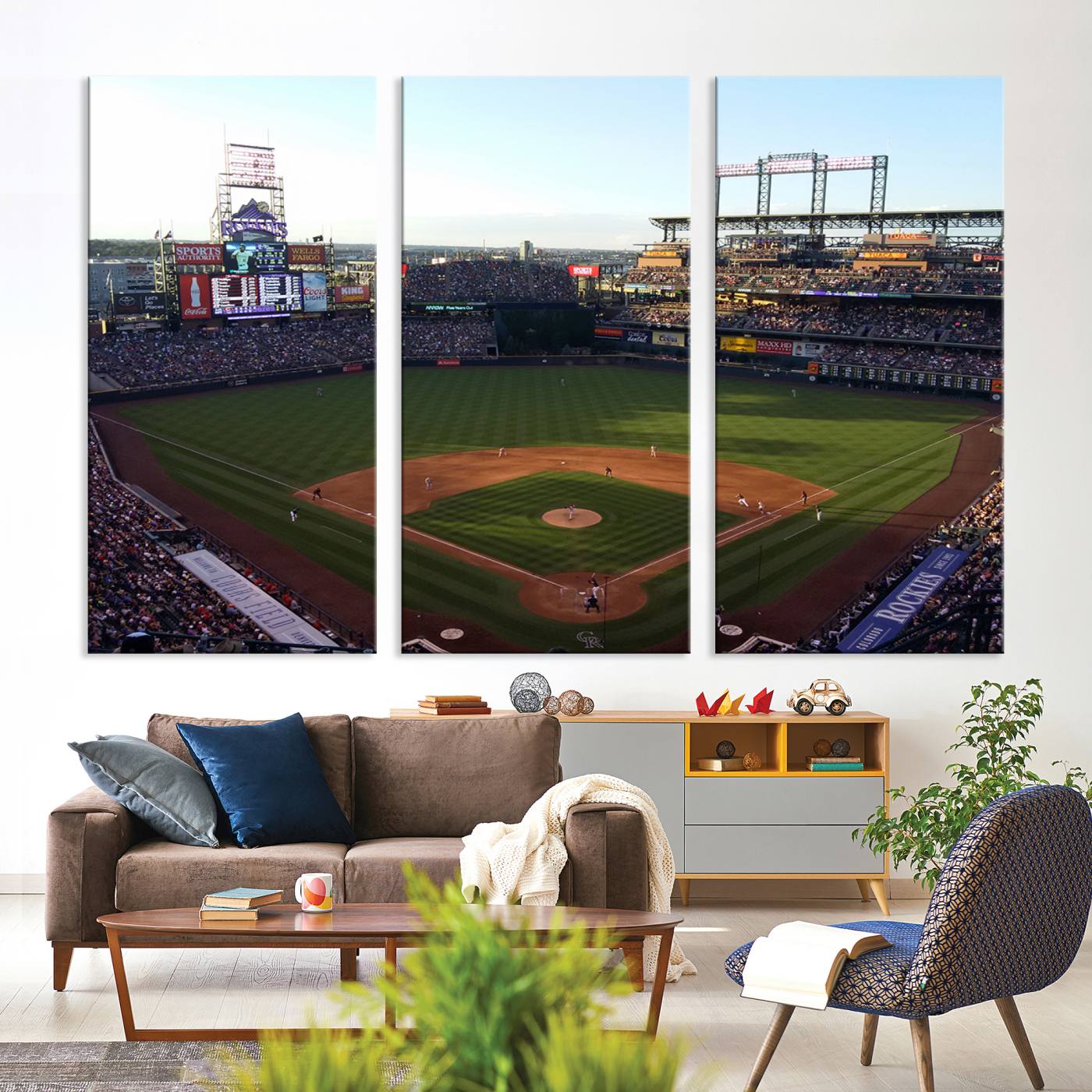 21638-MGV-CV-36X24-Colorado Rockies Coors Field Wall Art Canvas Print - MLB Baseball Stadium