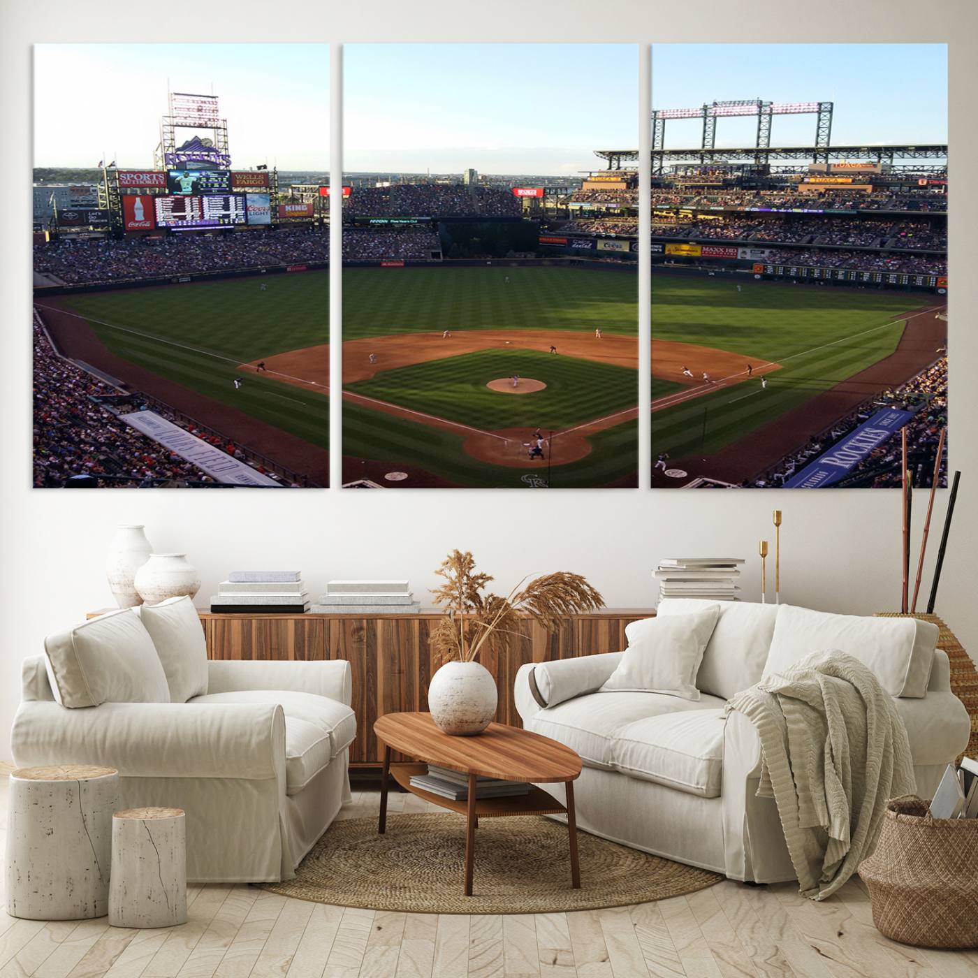 21638-MGV-CV-36X24-Colorado Rockies Coors Field Wall Art Canvas Print - MLB Baseball Stadium