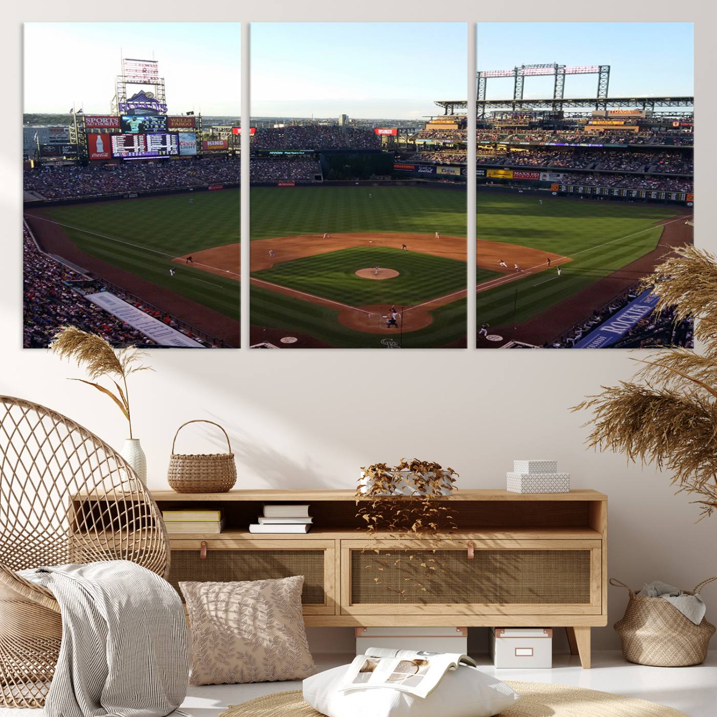 21638-MGV-CV-36X24-Colorado Rockies Coors Field Wall Art Canvas Print - MLB Baseball Stadium