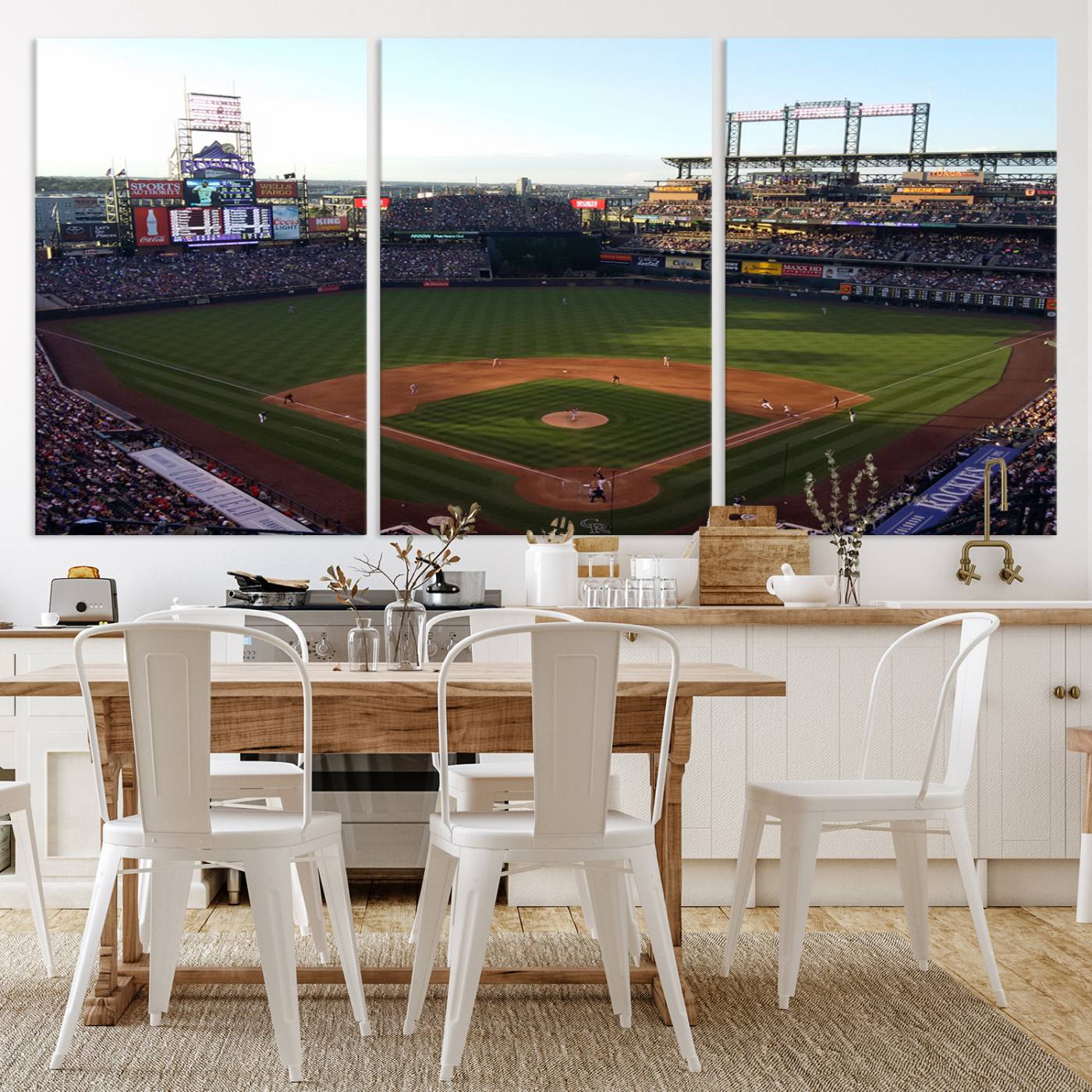 21638-MGV-CV-36X24-Colorado Rockies Coors Field Wall Art Canvas Print - MLB Baseball Stadium