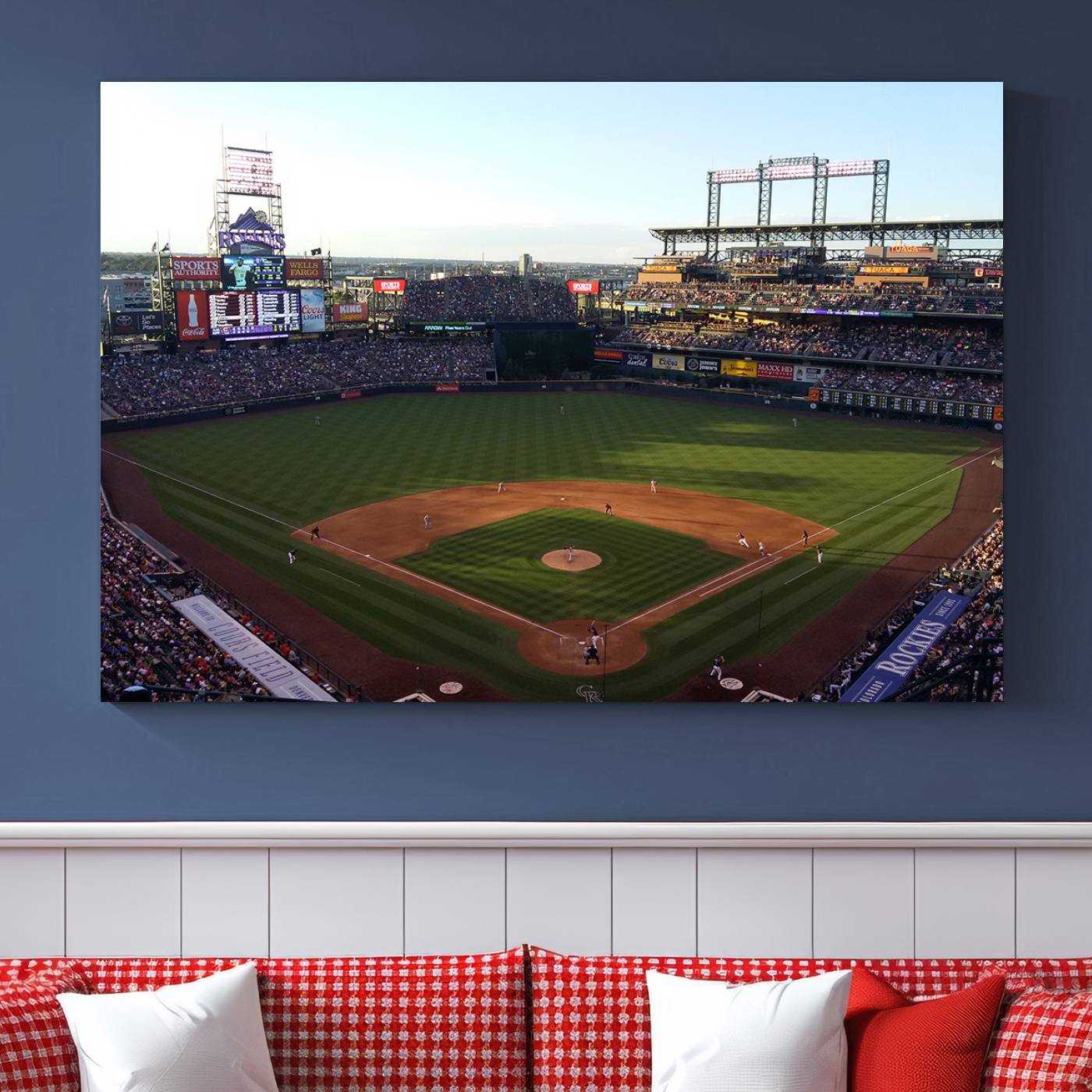 21638-MGV-CV-36X24-Colorado Rockies Coors Field Wall Art Canvas Print - MLB Baseball Stadium
