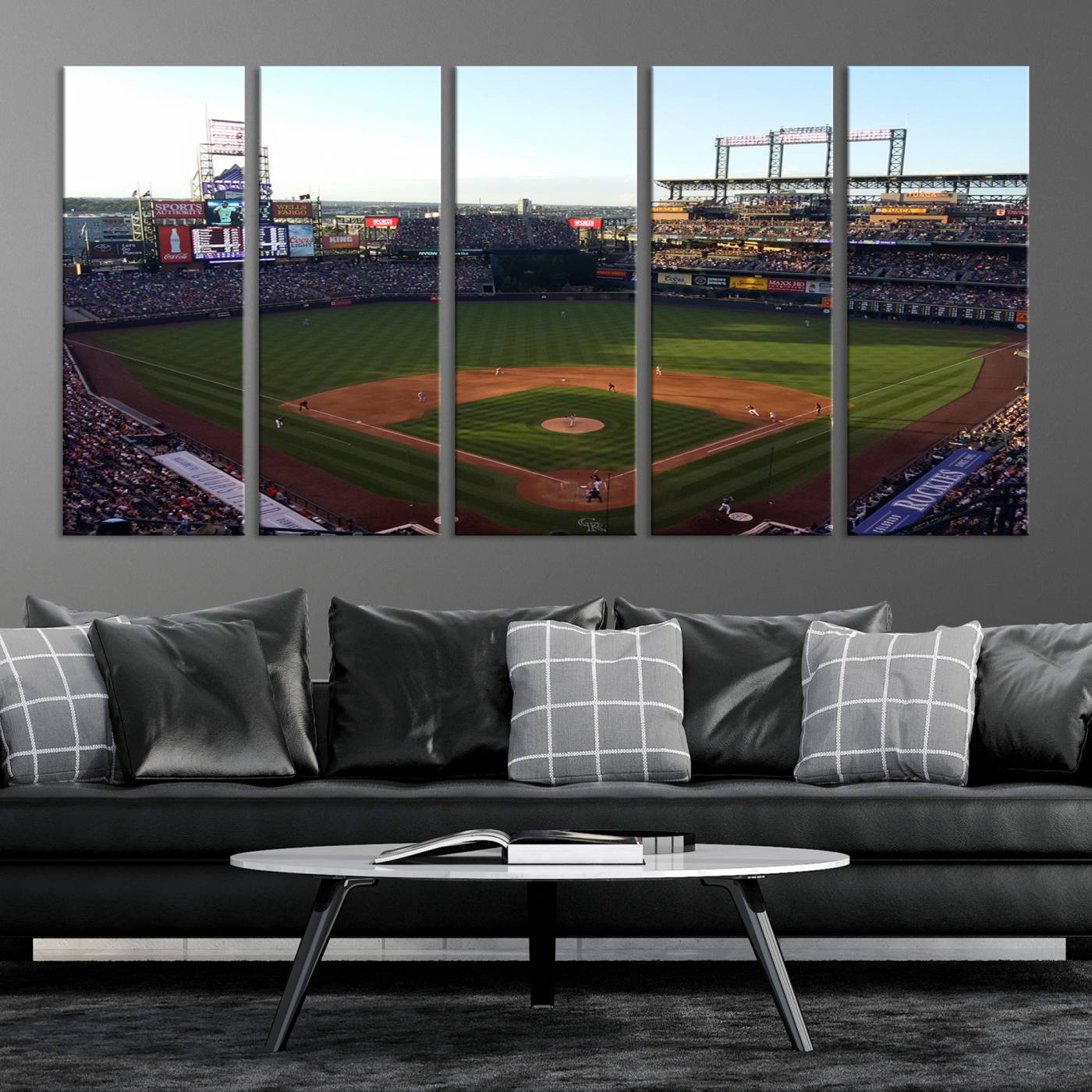 21638-MGV-CV-36X24-Colorado Rockies Coors Field Wall Art Canvas Print - MLB Baseball Stadium