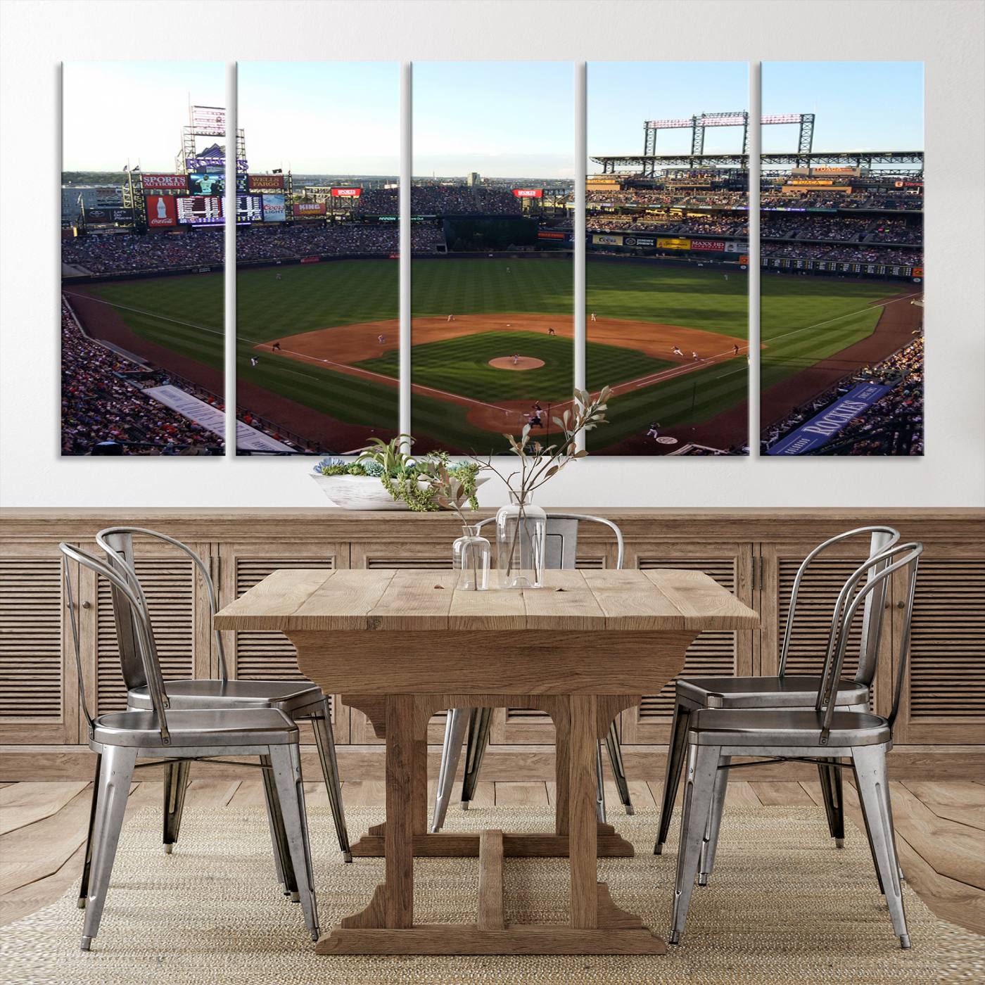 21638-MGV-CV-36X24-Colorado Rockies Coors Field Wall Art Canvas Print - MLB Baseball Stadium