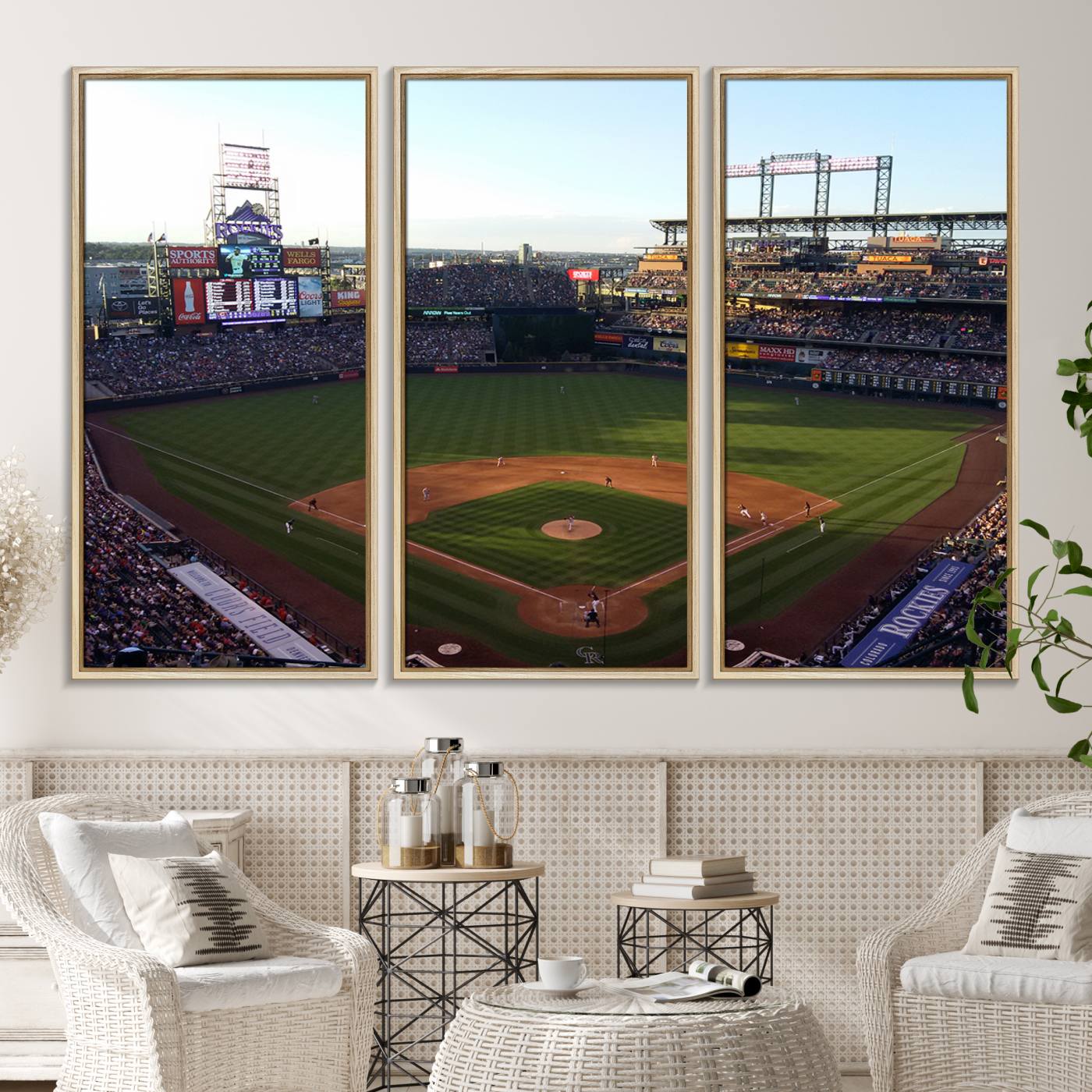 21638-MGV-CV-36X24-Colorado Rockies Coors Field Wall Art Canvas Print - MLB Baseball Stadium