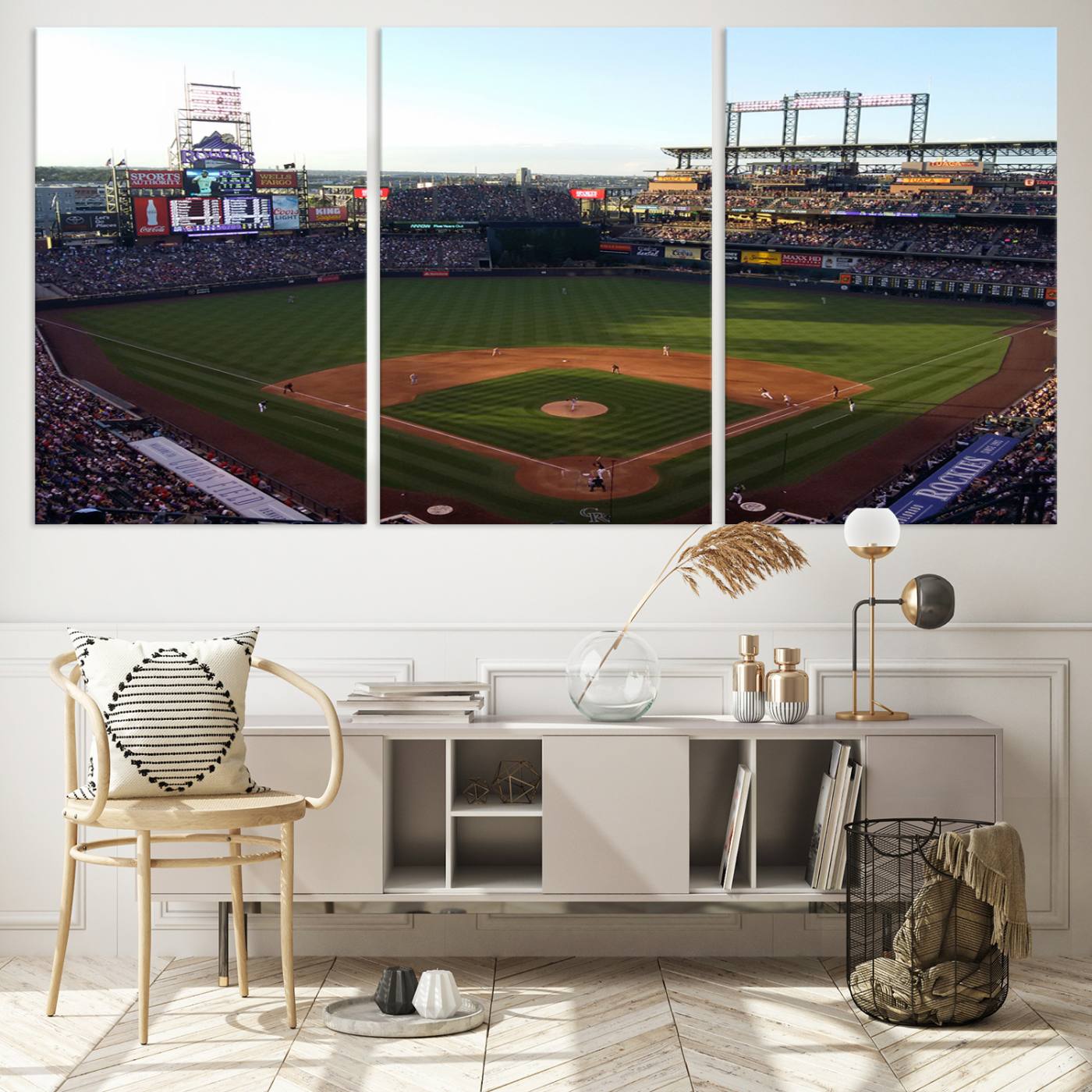 21638-MGV-CV-60X30-3P-Colorado Rockies Coors Field Wall Art Canvas Print - MLB Baseball Stadium