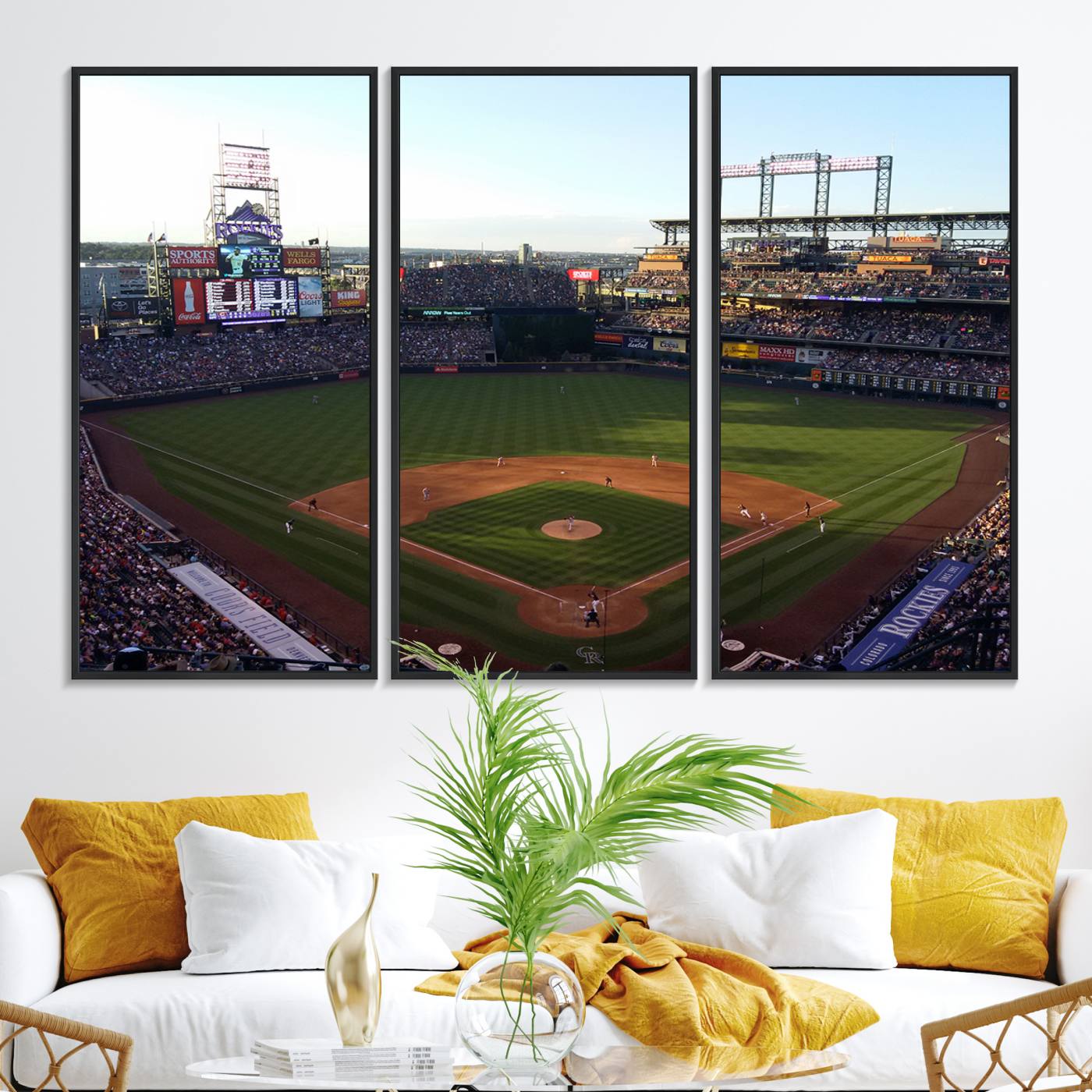 21638-MGV-FC-48X32-3P_Black-Colorado Rockies Coors Field Wall Art Canvas Print - MLB Baseball Stadium
