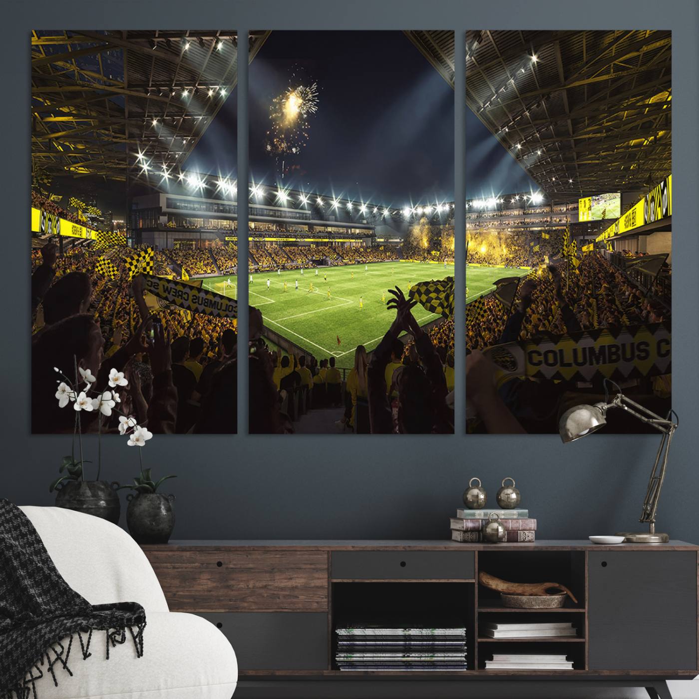 51122-MGV-CV-36X24-Columbus Crew Soccer Team Print - Columbus Crew Stadium Wall Art Canvas Print