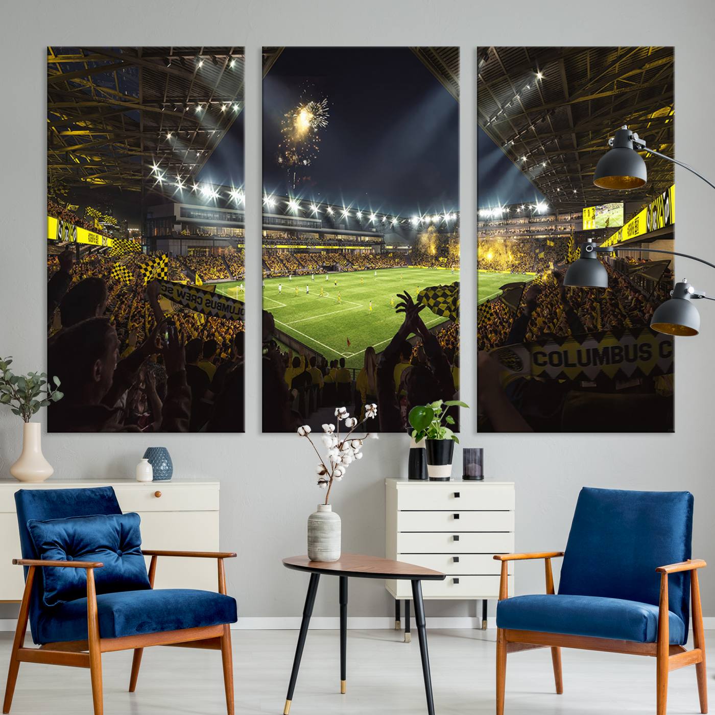 51122-MGV-CV-48X32-3P-Columbus Crew Soccer Team Print - Columbus Crew Stadium Wall Art Canvas Print