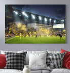 Columbus Crew Stadium Match Triple Canvas Wall Art - Dynamic MLS Game Scene Canvas Wall Art