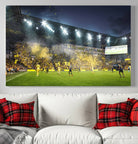 Columbus Crew Stadium Match Triple Canvas Wall Art - Dynamic MLS Game Scene Canvas Wall Art