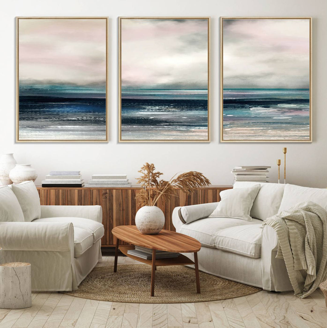 63797-MGV-FC-60X30-3P_Natural-Contemporary Abstract Wall Art Canvas Print