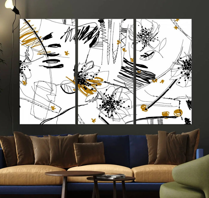 The Contemporary Art of Abstract Canvas Wall Art Multi Panel serves as an elegant focal point in the modern living room. Crafted from museum-quality pollycotton, it offers vibrant colors and durability, making it ready to hang for immediate effect.