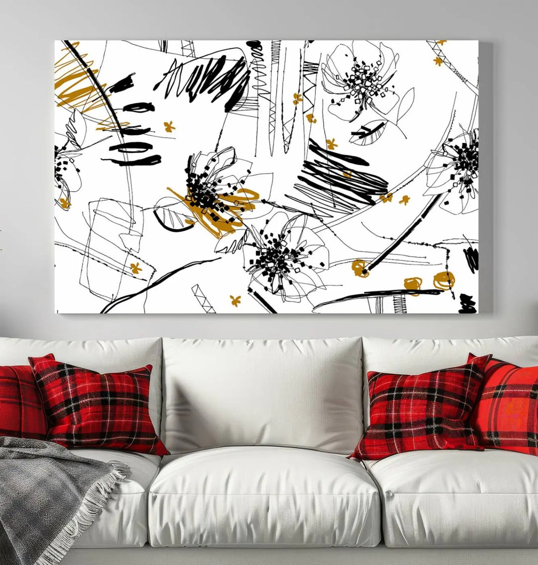 The Contemporary Art of Abstract Canvas Wall Art Multi Panel serves as an elegant focal point in the modern living room. Crafted from museum-quality pollycotton, it offers vibrant colors and durability, making it ready to hang for immediate effect.