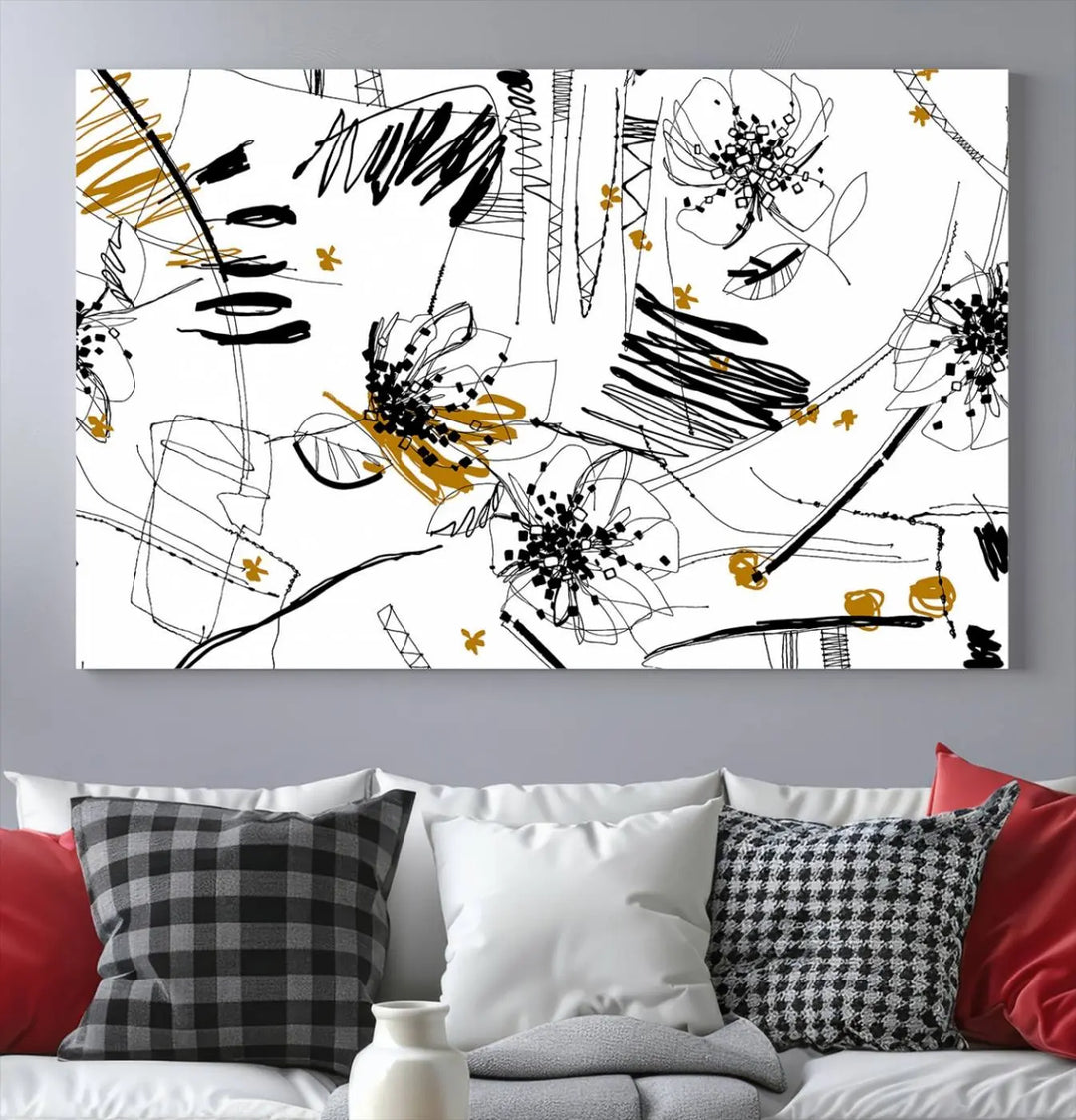 The Contemporary Art of Abstract Canvas Wall Art Multi Panel serves as an elegant focal point in the modern living room. Crafted from museum-quality pollycotton, it offers vibrant colors and durability, making it ready to hang for immediate effect.