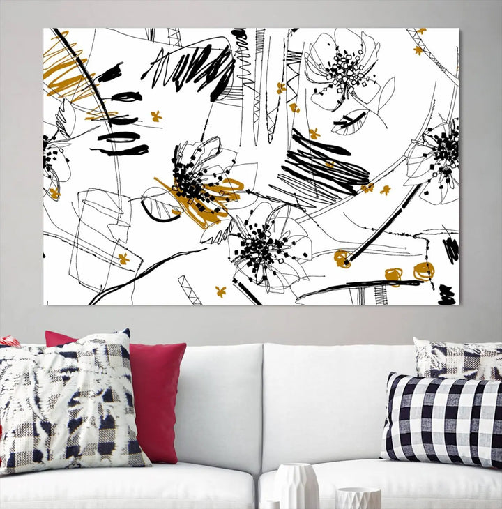 The Contemporary Art of Abstract Canvas Wall Art Multi Panel serves as an elegant focal point in the modern living room. Crafted from museum-quality pollycotton, it offers vibrant colors and durability, making it ready to hang for immediate effect.