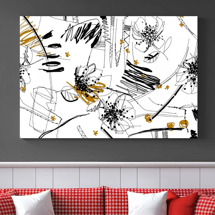 The Contemporary Art of Abstract Canvas Wall Art Multi Panel serves as an elegant focal point in the modern living room. Crafted from museum-quality pollycotton, it offers vibrant colors and durability, making it ready to hang for immediate effect.