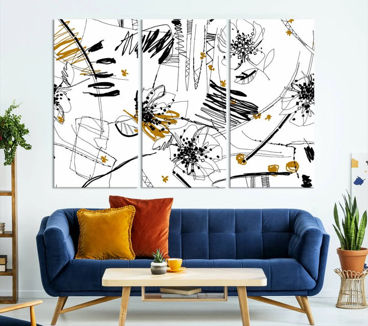 The Contemporary Art of Abstract Canvas Wall Art Multi Panel serves as an elegant focal point in the modern living room. Crafted from museum-quality pollycotton, it offers vibrant colors and durability, making it ready to hang for immediate effect.