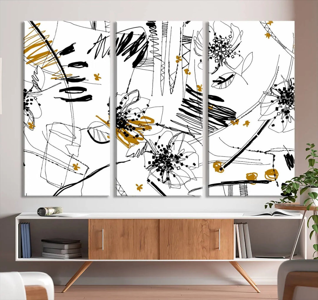 The Contemporary Art of Abstract Canvas Wall Art Multi Panel serves as an elegant focal point in the modern living room. Crafted from museum-quality pollycotton, it offers vibrant colors and durability, making it ready to hang for immediate effect.