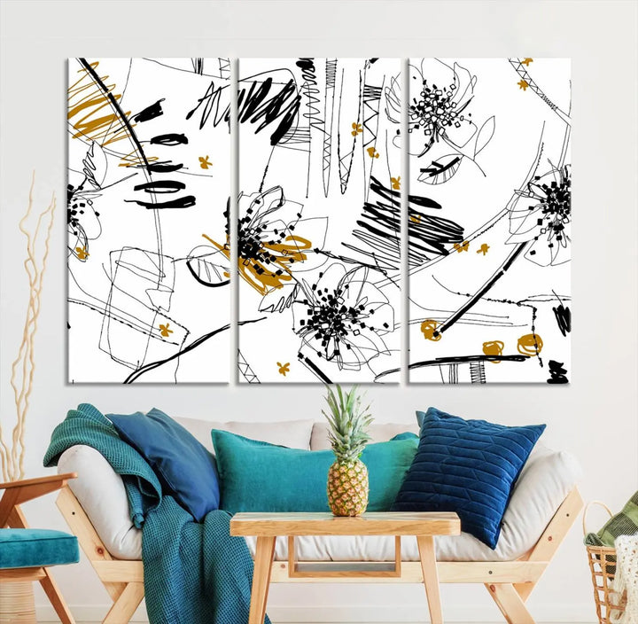 The Contemporary Art of Abstract Canvas Wall Art Multi Panel serves as an elegant focal point in the modern living room. Crafted from museum-quality pollycotton, it offers vibrant colors and durability, making it ready to hang for immediate effect.