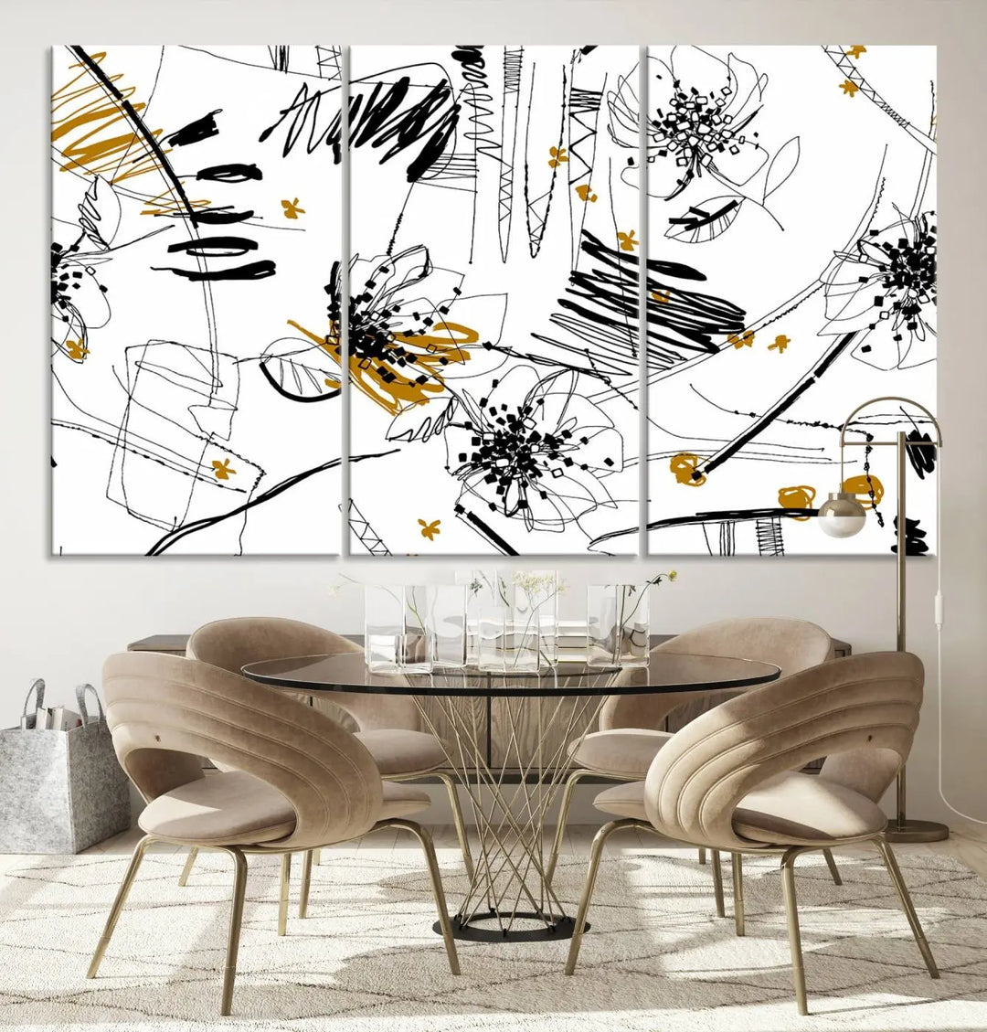 The Contemporary Art of Abstract Canvas Wall Art Multi Panel serves as an elegant focal point in the modern living room. Crafted from museum-quality pollycotton, it offers vibrant colors and durability, making it ready to hang for immediate effect.