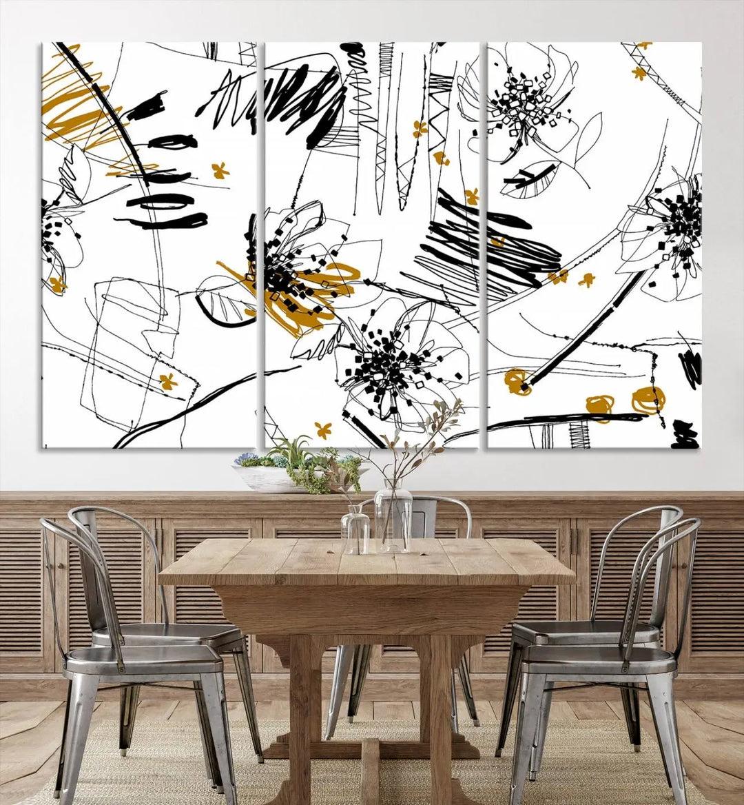 The Contemporary Art of Abstract Canvas Wall Art Multi Panel serves as an elegant focal point in the modern living room. Crafted from museum-quality pollycotton, it offers vibrant colors and durability, making it ready to hang for immediate effect.