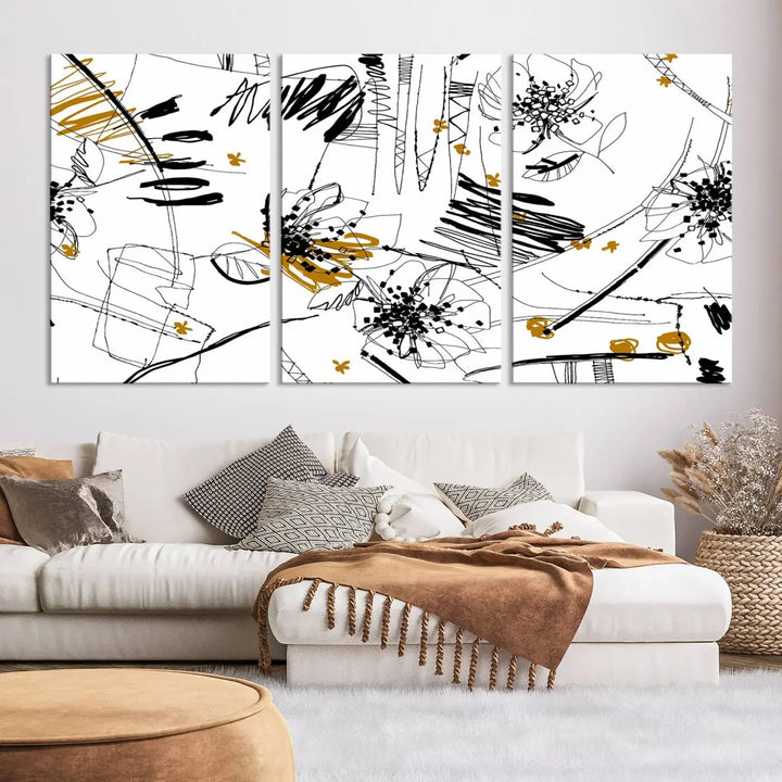 The Contemporary Art of Abstract Canvas Wall Art Multi Panel serves as an elegant focal point in the modern living room. Crafted from museum-quality pollycotton, it offers vibrant colors and durability, making it ready to hang for immediate effect.