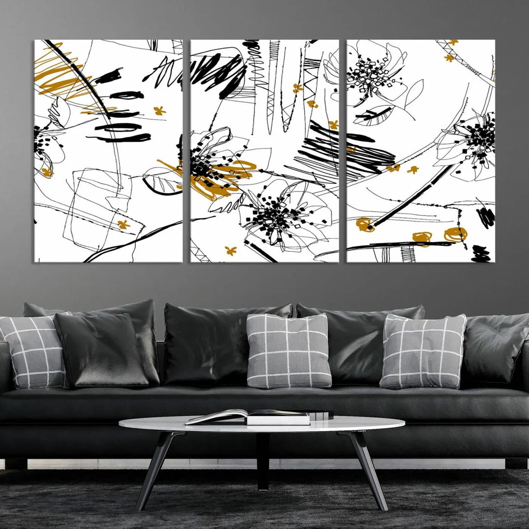 The Contemporary Art of Abstract Canvas Wall Art Multi Panel serves as an elegant focal point in the modern living room. Crafted from museum-quality pollycotton, it offers vibrant colors and durability, making it ready to hang for immediate effect.