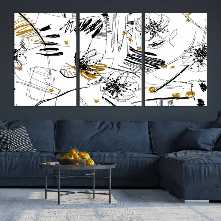 The Contemporary Art of Abstract Canvas Wall Art Multi Panel serves as an elegant focal point in the modern living room. Crafted from museum-quality pollycotton, it offers vibrant colors and durability, making it ready to hang for immediate effect.