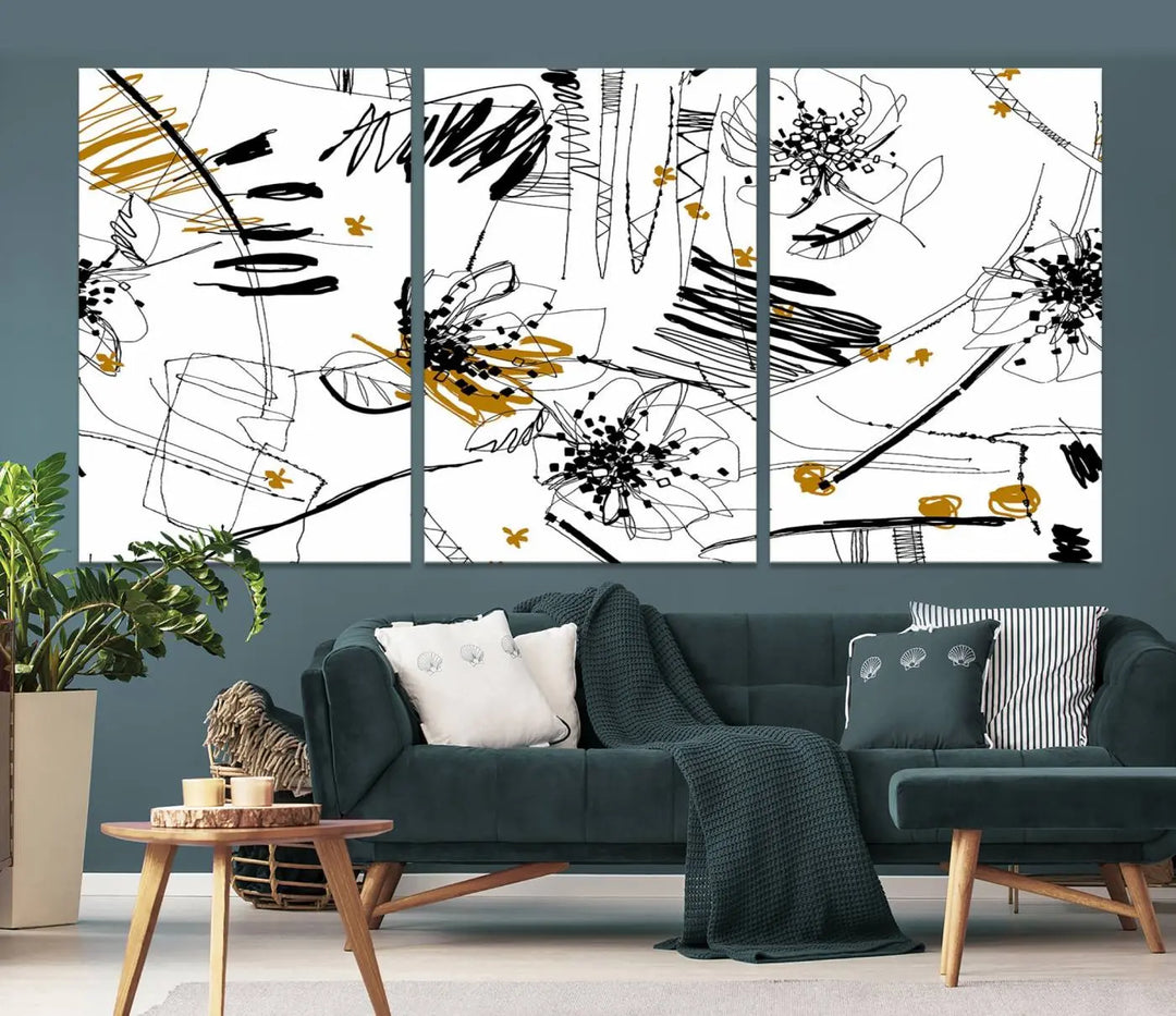 The Contemporary Art of Abstract Canvas Wall Art Multi Panel serves as an elegant focal point in the modern living room. Crafted from museum-quality pollycotton, it offers vibrant colors and durability, making it ready to hang for immediate effect.