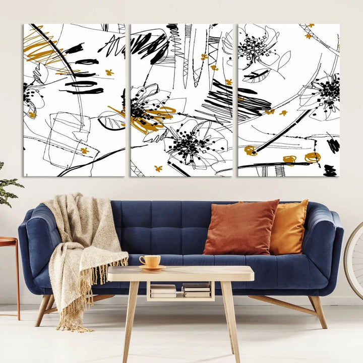 The Contemporary Art of Abstract Canvas Wall Art Multi Panel serves as an elegant focal point in the modern living room. Crafted from museum-quality pollycotton, it offers vibrant colors and durability, making it ready to hang for immediate effect.