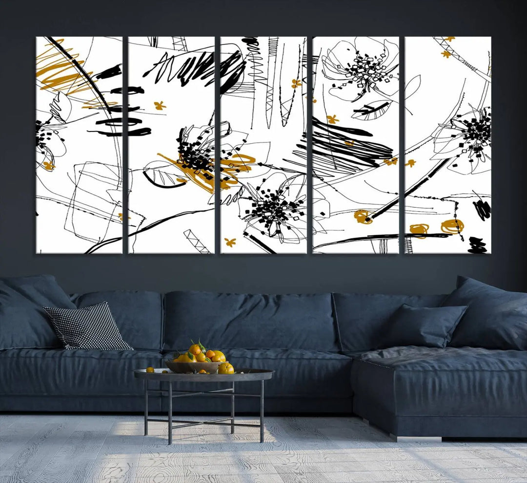 The Contemporary Art of Abstract Canvas Wall Art Multi Panel serves as an elegant focal point in the modern living room. Crafted from museum-quality pollycotton, it offers vibrant colors and durability, making it ready to hang for immediate effect.