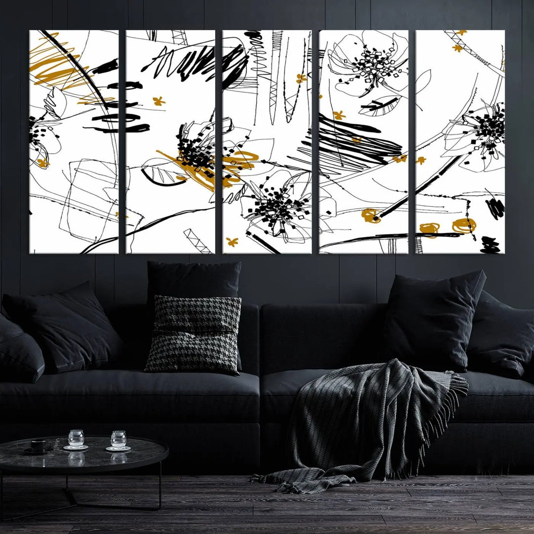 The Contemporary Art of Abstract Canvas Wall Art Multi Panel serves as an elegant focal point in the modern living room. Crafted from museum-quality pollycotton, it offers vibrant colors and durability, making it ready to hang for immediate effect.