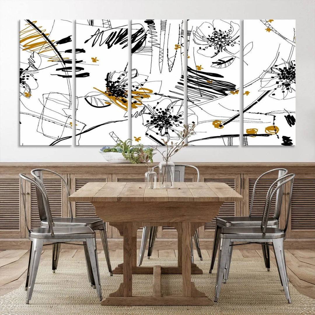 The Contemporary Art of Abstract Canvas Wall Art Multi Panel serves as an elegant focal point in the modern living room. Crafted from museum-quality pollycotton, it offers vibrant colors and durability, making it ready to hang for immediate effect.