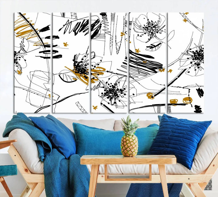 The Contemporary Art of Abstract Canvas Wall Art Multi Panel serves as an elegant focal point in the modern living room. Crafted from museum-quality pollycotton, it offers vibrant colors and durability, making it ready to hang for immediate effect.