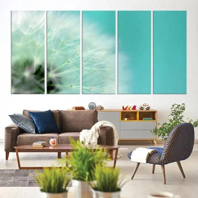 Edit-Images-DANDELION Flower Wall Art Canvas Print, Canvas Dandelion Floral Wall Art