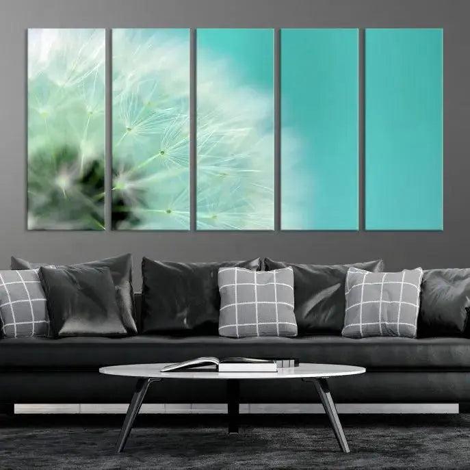 Edit-Images-DANDELION Flower Wall Art Canvas Print, Canvas Dandelion Floral Wall Art