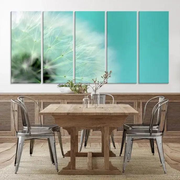 Edit-Images-DANDELION Flower Wall Art Canvas Print, Canvas Dandelion Floral Wall Art