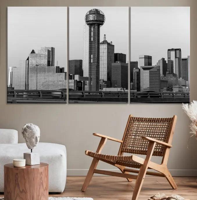 Dallas City Wall Art Canvas Print 