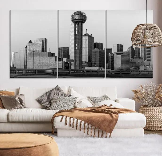 Dallas City Wall Art Canvas Print 