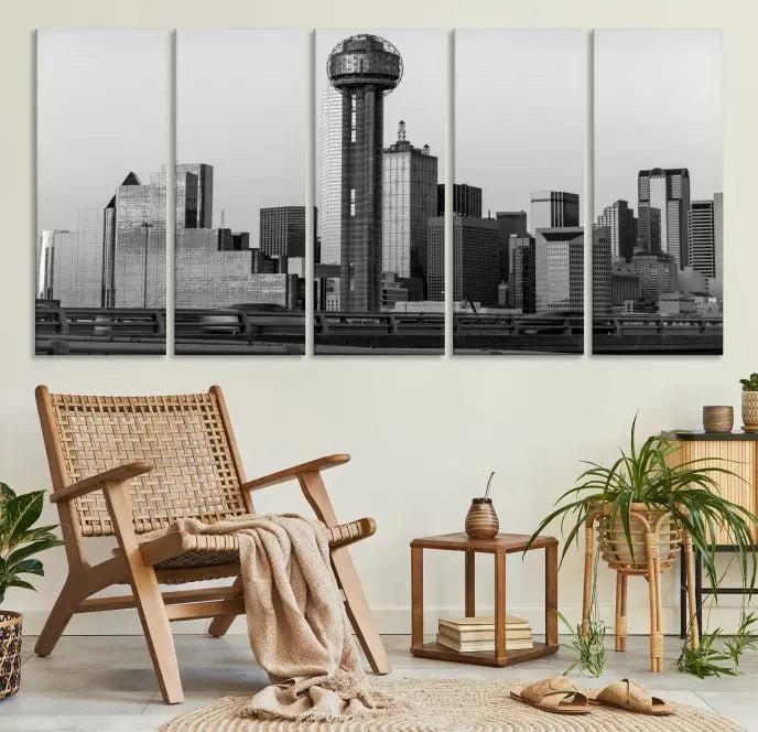 Dallas City Wall Art Canvas Print 