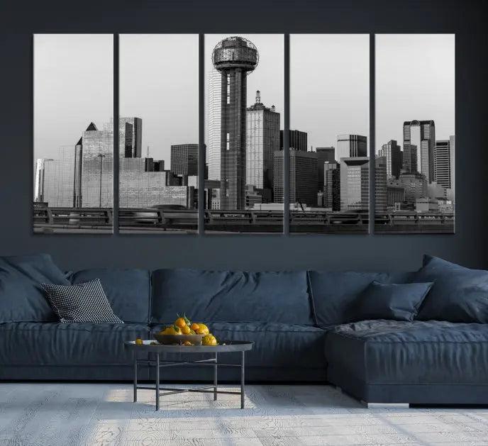 Dallas City Wall Art Canvas Print 