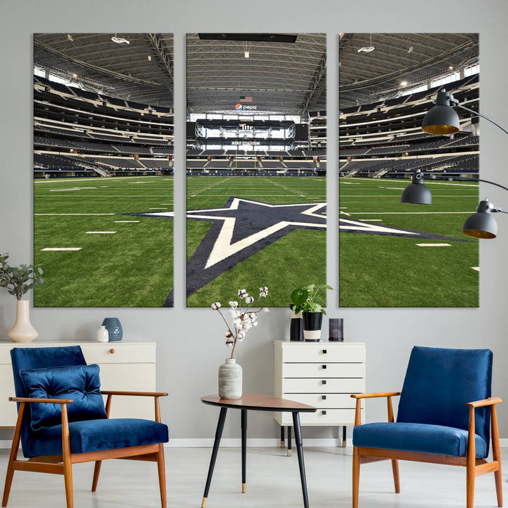 Dallas Cowboys Football Team Print - Arlington AT&T Stadium Wall Art Canvas Print