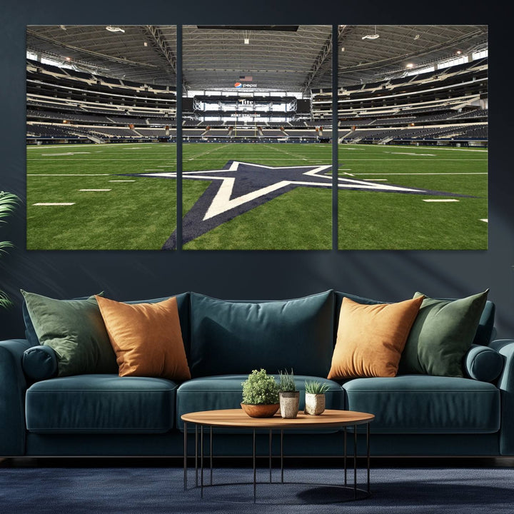 Dallas Cowboys Football Team Print - Arlington AT&T Stadium Wall Art Canvas Print