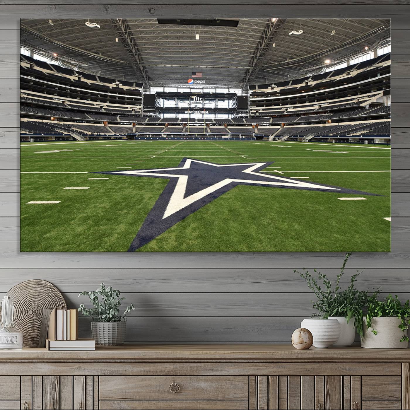 Dallas Cowboys Football Team Print - Arlington AT&T Stadium Wall Art Canvas Print