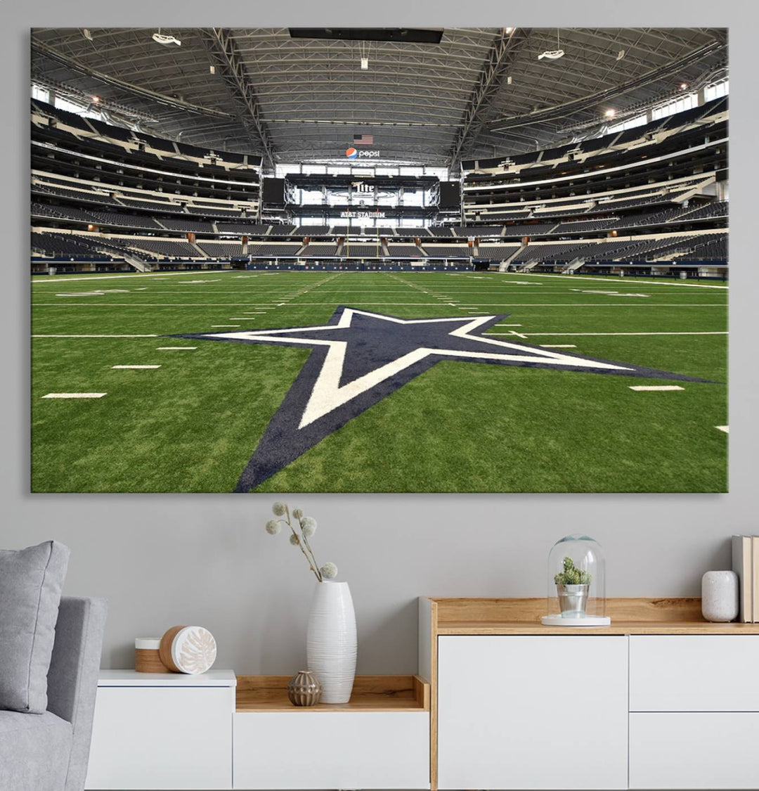 Dallas Cowboys Football Team Print - Arlington AT&T Stadium Wall Art Canvas Print