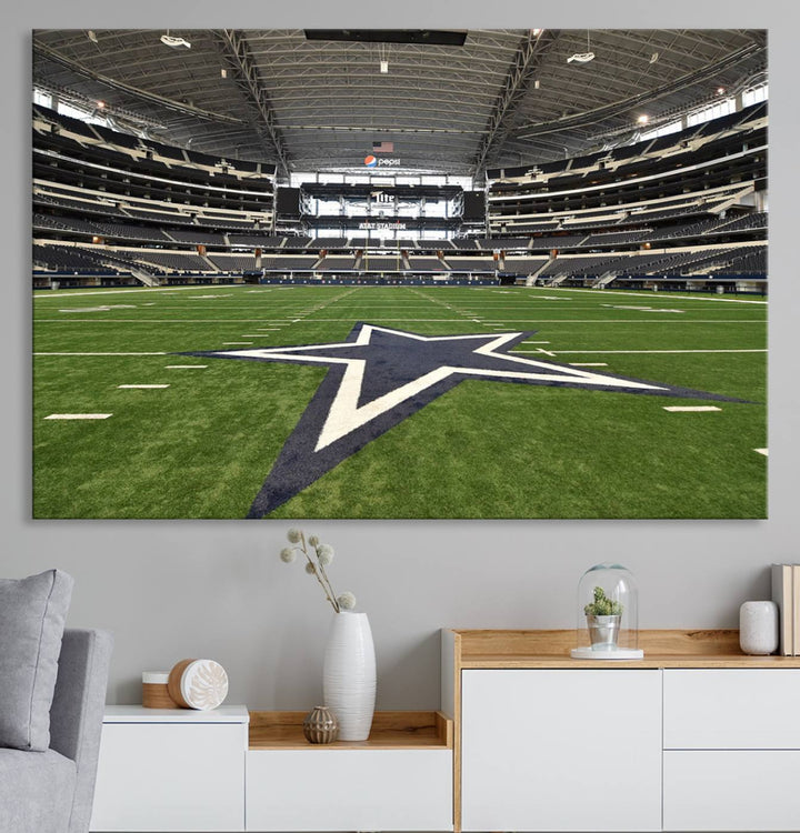 Dallas Cowboys Football Team Print - Arlington AT&T Stadium Wall Art Canvas Print